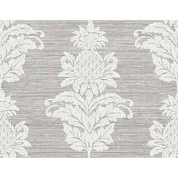 Pineapple Grove Gold Damask Wallpaper - York Wallcoverings - PS40700