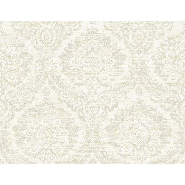 kauai-taupe-damask-wallpaper-york-wallcoverings-ps41904 - York Wallcoverings Papel pintado