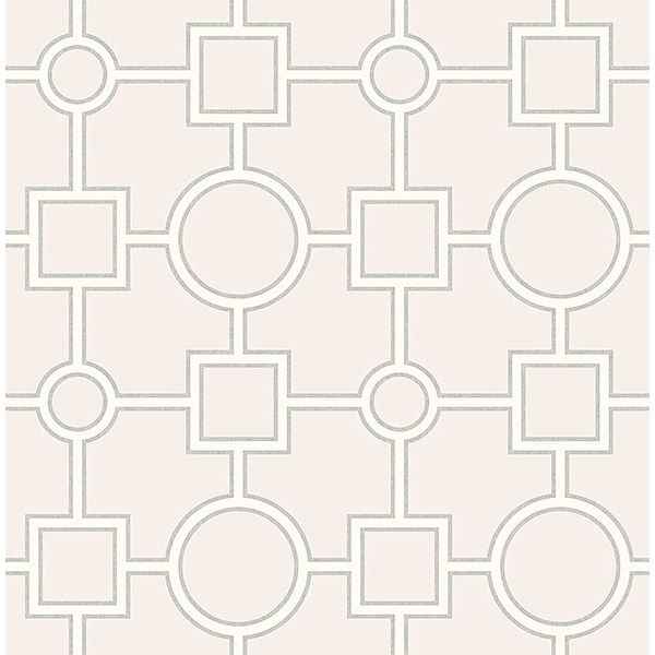 Matrix Light Grey Geometric Wallpaper - York Wallcoverings - 2704-21809