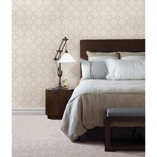 matrix-light-grey-geometric-wallpaper-york-wallcoverings-2704-21809 - York Wallcoverings Papel pintado