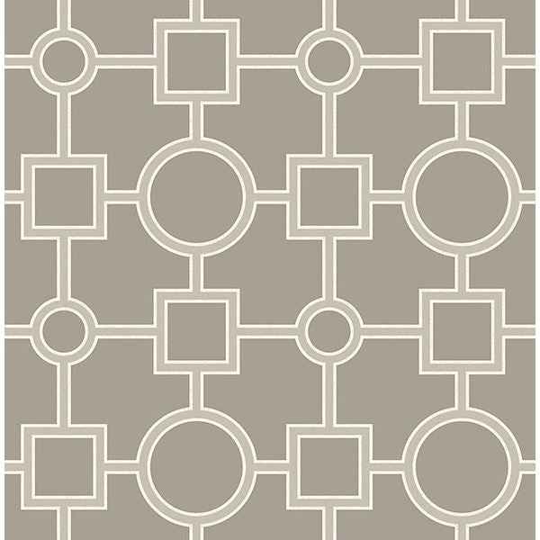 Matrix Taupe Geometric Wallpaper - York Wallcoverings - 2704-21810 - York Wallcoverings Wallpaper