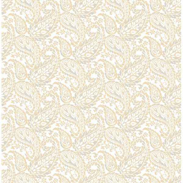 Adrian Honey Paisley Wallpaper - York Wallcoverings - 2704-22214 - York Wallcoverings Wallpaper