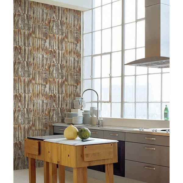 Patina Panels Copper Metal Wallpaper - York Wallcoverings - 2540-24063 - York Wallcoverings Wallpaper