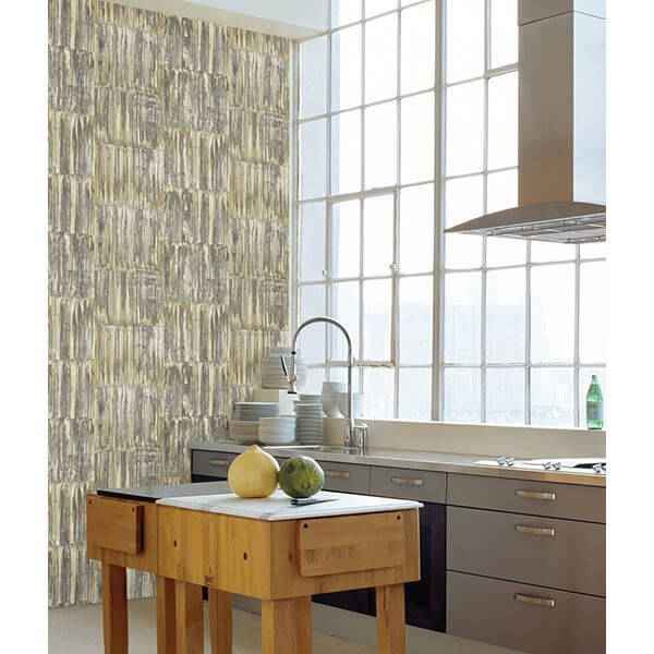 Patina Panels Yellow Metal Wallpaper - York Wallcoverings - 2540-24065 - York Wallcoverings Wallpaper