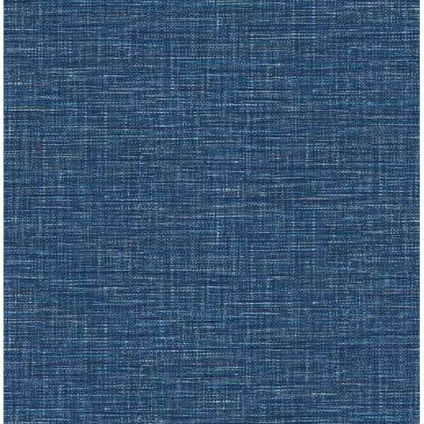 Exhale Denim Faux Grasscloth Wallpaper - York Wallcoverings - 2744-24120 - York Wallcoverings Wallpaper