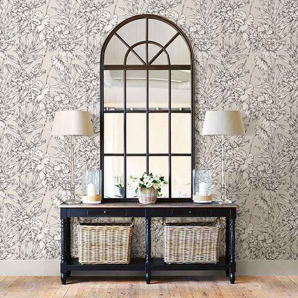 Fiji Beige Floral Wallpaper - York Wallcoverings - 2744-24104 - York Wallcoverings Wallpaper