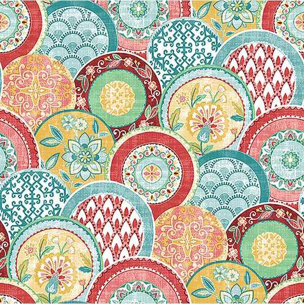 Laguna Coral Plate Wallpaper - York Wallcoverings - 2744-24147 - York Wallcoverings Wallpaper