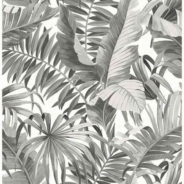 Alfresco Black Palm Leaf Wallpaper - York Wallcoverings - 2744-24134 - York Wallcoverings Wallpaper