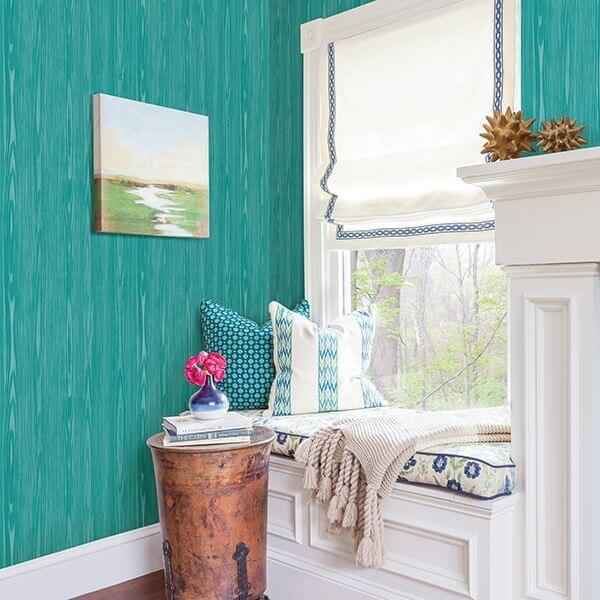 Illusion Aqua Faux Wood Wallpaper - York Wallcoverings - 2744-24156 - York Wallcoverings Wallpaper