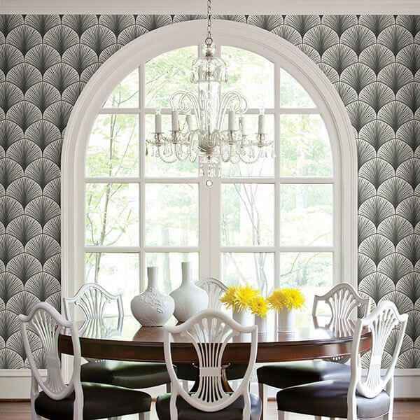 Dusk Grey Frond Wallpaper - York Wallcoverings - 2763-24230 - York Wallcoverings Wallpaper