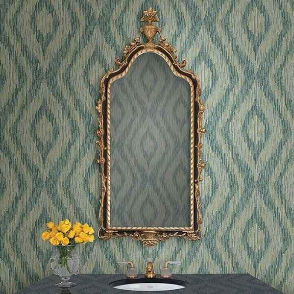 Ethereal Green Ogee Wallpaper - York Wallcoverings - 2763-24219 - York Wallcoverings Wallpaper