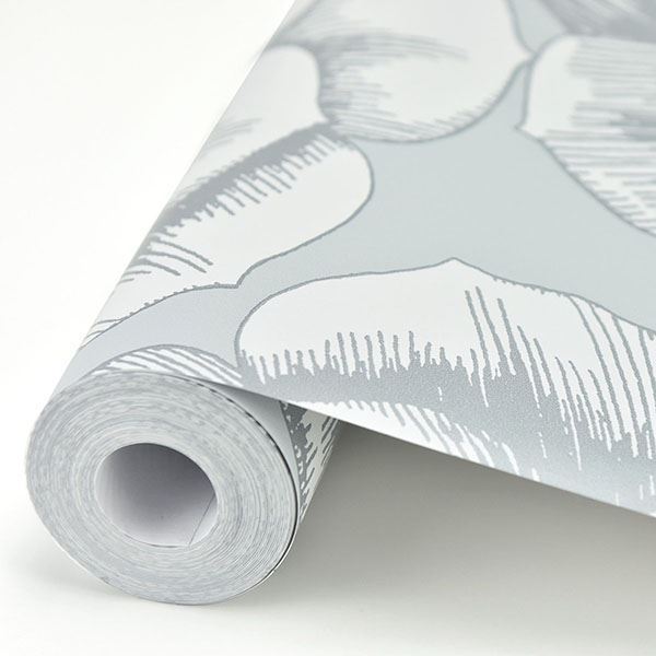 Fanciful Silver Floral Wallpaper - York Wallcoverings - 2763-24240 - York Wallcoverings Wallpaper