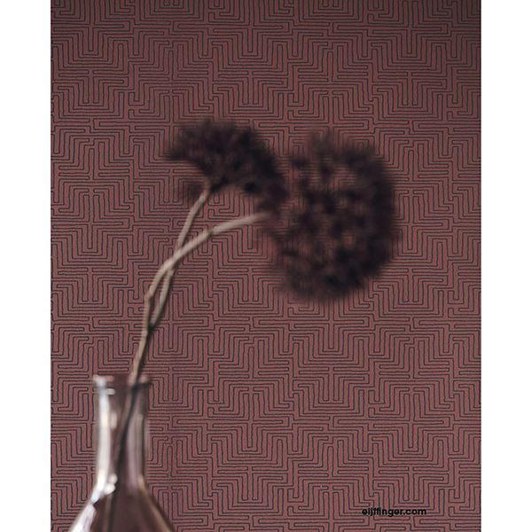 Geometric Maroon Kairo Wallpaper - York Wallcovering