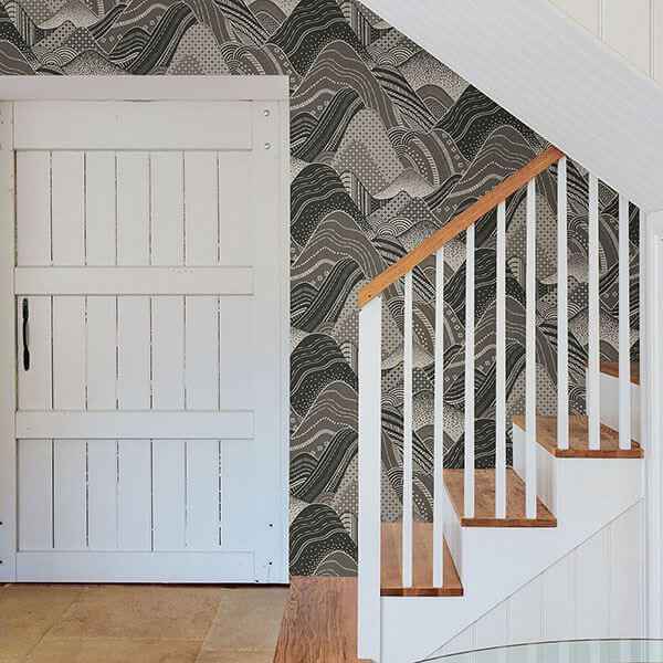 Meru Dark Grey Mountain Wallpaper - York Wallcoverings - 2764-24331 - York Wallcoverings Wallpaper