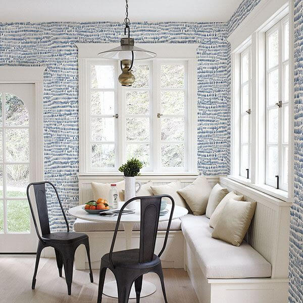 runes-blue-brushstrokes-wallpaper-york-wallcoverings-2764-24357 - York Wallcoverings Wallpaper
