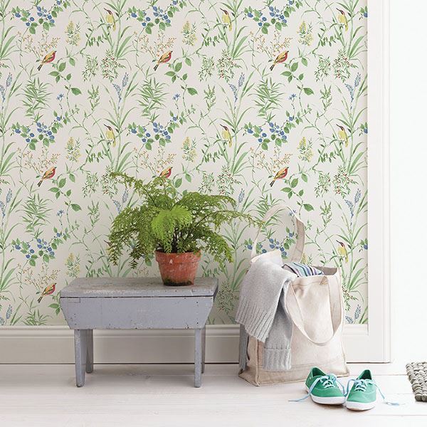 imperial-garden-multicolor-botanical-wallpaper-york-wallcoverings-3117-24173 - York Wallcoverings Papel pintado