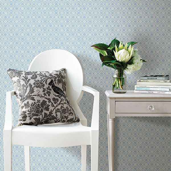 Napa Blue Geometric Wallpaper - York Wallcoverings - 3117-24175 - York Wallcoverings Wallpaper
