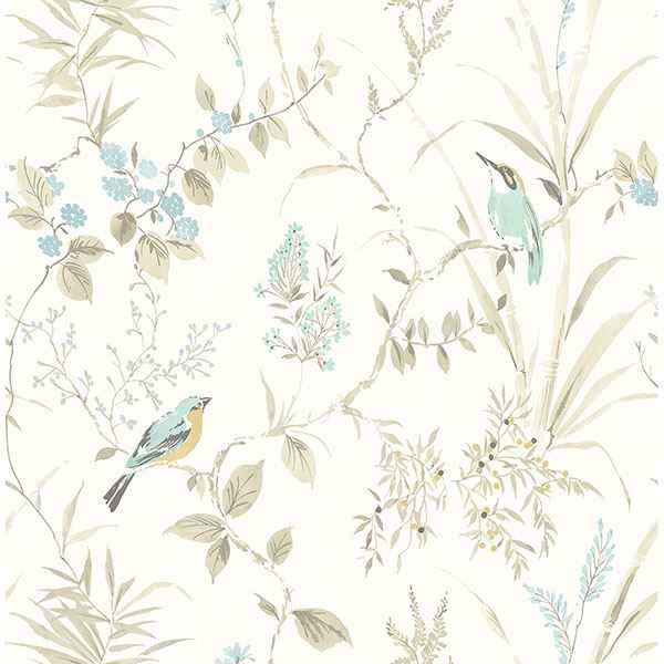 Imperial Garden Beige Botanical Wallpaper - York Wallcoverings - 3117-24171 - York Wallcoverings Wallpaper