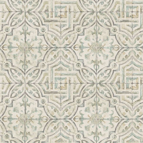 sonoma-olive-spanish-tile-wallpaper-york-wallcoverings-3117-12335 - York Wallcoverings Papel pintado