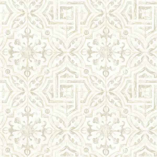 Sonoma Grey Spanish Tile Wallpaper - York Wallcoverings - 3117-12333 - York Wallcoverings Wallpaper