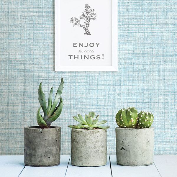 Mendocino Blue Linen Wallpaper - York Wallcoverings - 3117-24276 - York Wallcoverings Wallpaper