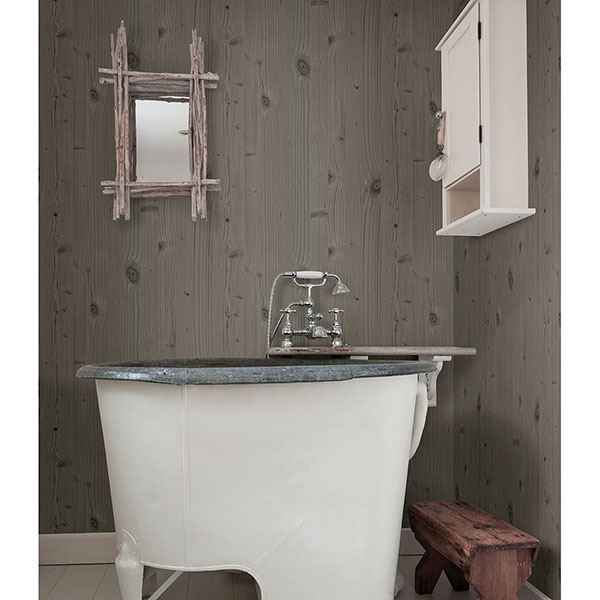 Uinta Taupe Wooden Planks Wallpaper - York Wallcoverings - 2774-606270 - York Wallcoverings Wallpaper