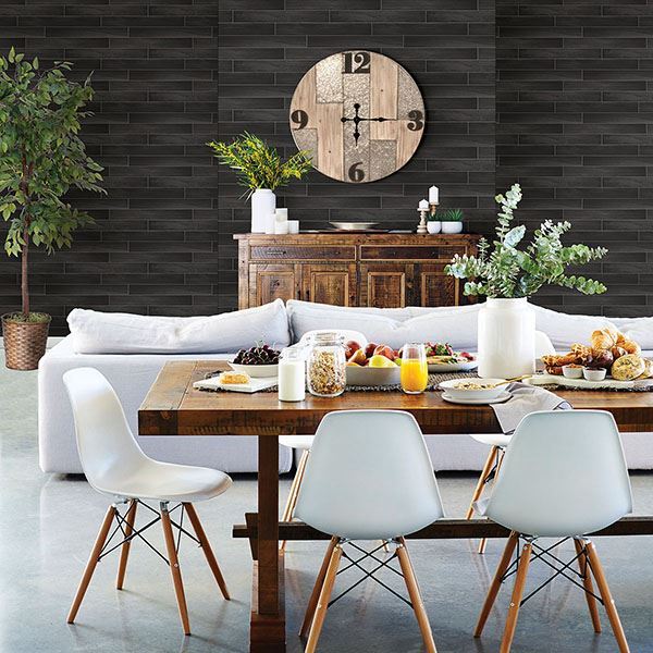 nika-black-sleek-wood-wallpaper-york-wallcoverings-2767-23820 - York Wallcoverings Papel pintado