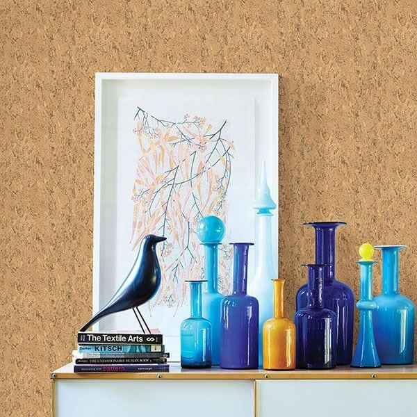 Adrift Neutral Large Faux Cork Wallpaper - York Wallcoverings - 2767-23772 - York Wallcoverings Wallpaper