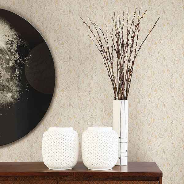 Adrift White Large Faux Cork Wallpaper - York Wallcoverings - 2767-23771 - York Wallcoverings Wallpaper