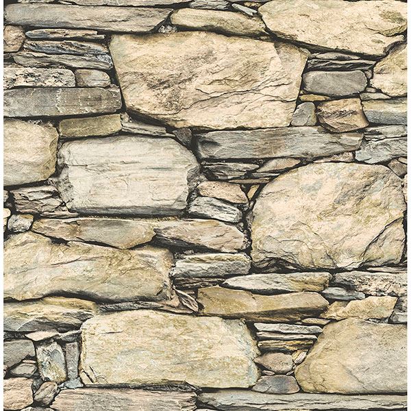 cobble-neutral-stone-wall-wallpaper-york-wallcoverings-2767-22317 - York Wallcoverings Papel pintado