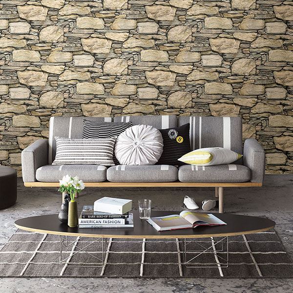 cobble-neutral-stone-wall-wallpaper-york-wallcoverings-2767-22317 - York Wallcoverings Papel pintado