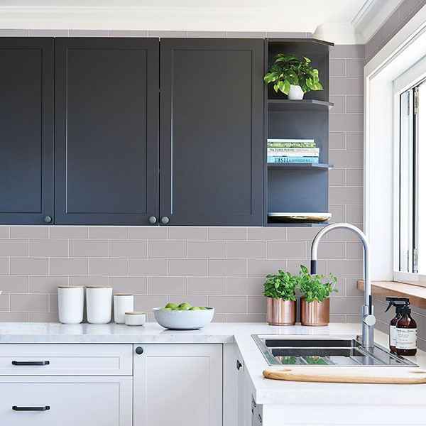 Galley Dark Grey Subway Tile Wallpaper - York Wallcoverings - 2767-23753 - York Wallcoverings Wallpaper