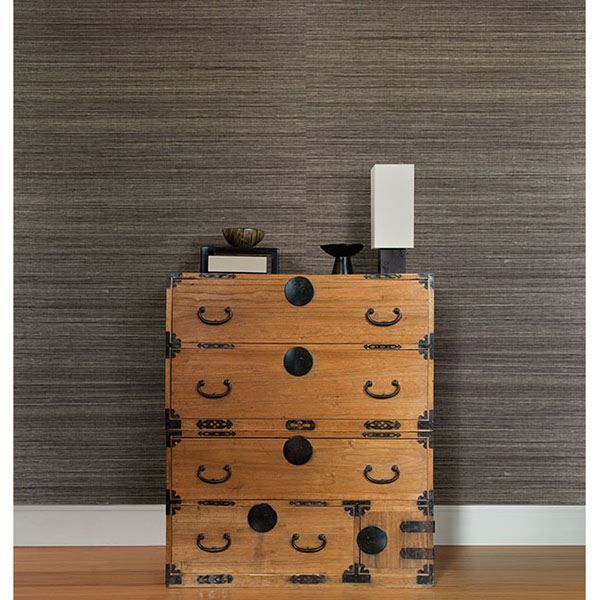 yunnan-brown-grasscloth-wallpaper-york-wallcoverings-2732-65409 - York Wallcoverings Wallpaper