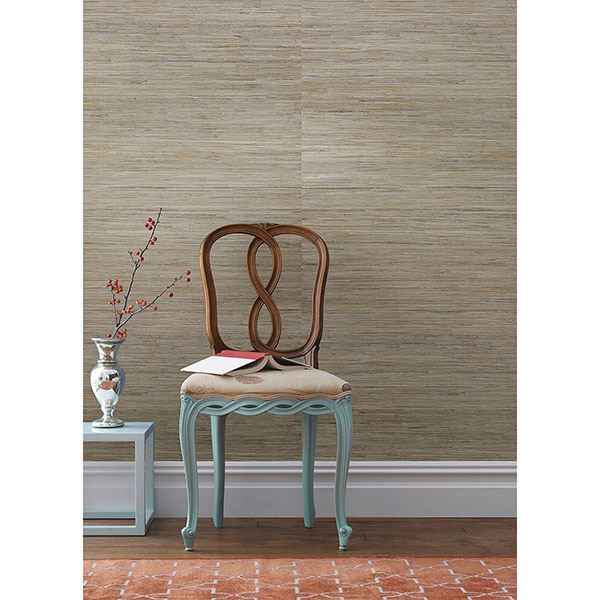 Taizhou Blue Grasscloth Wallpaper - York Wallcoverings - 2732-65437 - York Wallcoverings Wallpaper