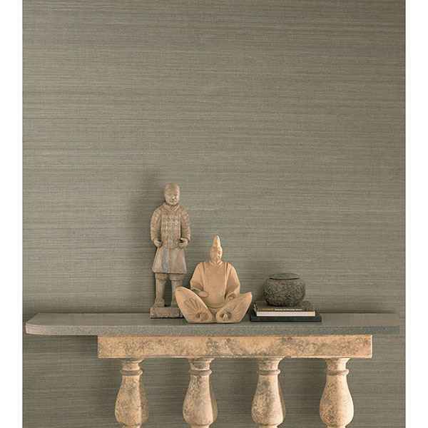 Salisbury Grey Grasscloth Wallpaper - York Wallcoverings - 2732-54752 - York Wallcoverings Wallpaper