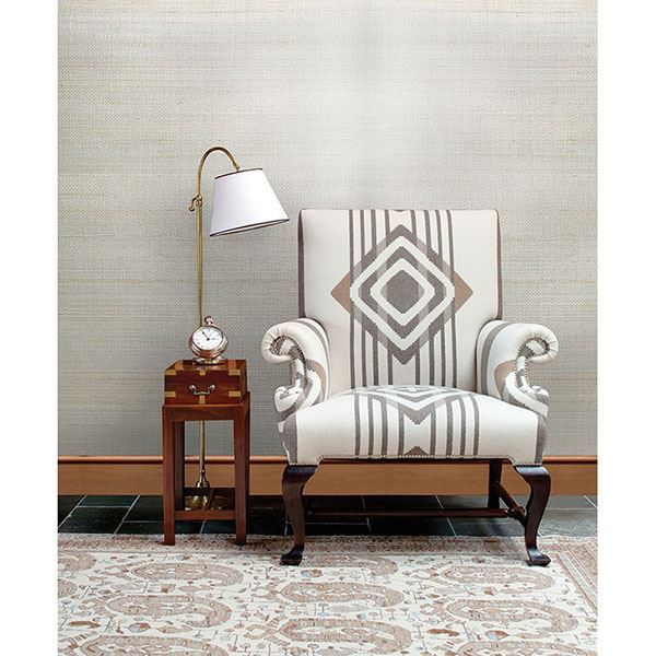 pearl-silver-grasscloth-wallpaper-york-wallcoverings-2732-54745 - York Wallcoverings Wallpaper