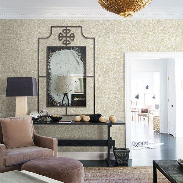 daydream-honey-abstract-floral-wallpaper-york-wallcoverings-2793-24720 - York Wallcoverings Papel pintado