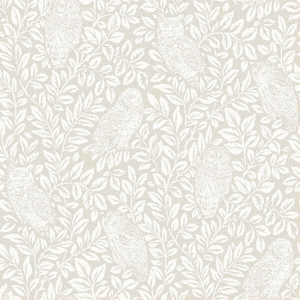 Parliament Cream Owl Wallpaper - York Wallcoverings - 3115-12413