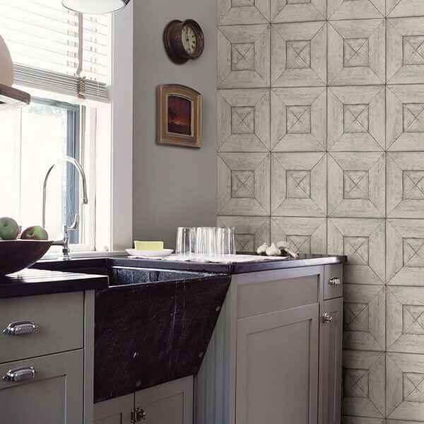 Avery Light Grey Wood Wallpaper - York Wallcoverings - 3115-12453 - York Wallcoverings Wallpaper