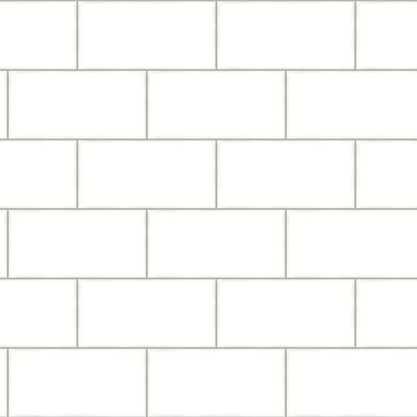 freedom-off-white-subway-tile-wallpaper-york-wallcoverings-3115-12491 - York Wallcoverings Wallpaper