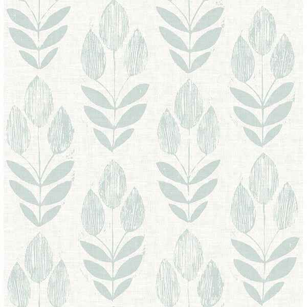 Garland Teal Block Tulip Wallpaper - York Wallcoverings - 3115-24472 - York Wallcoverings Wallpaper