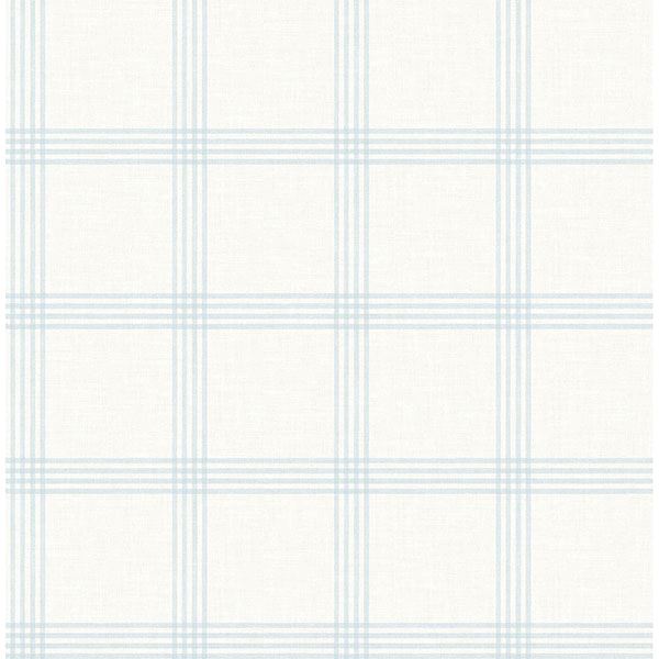 twain-light-blue-plaid-wallpaper-york-wallcoverings-3115-24475 - York Wallcoverings Papel pintado