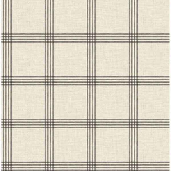 Twain Black Plaid Wallpaper - York Wallcoverings - 3115-24479
