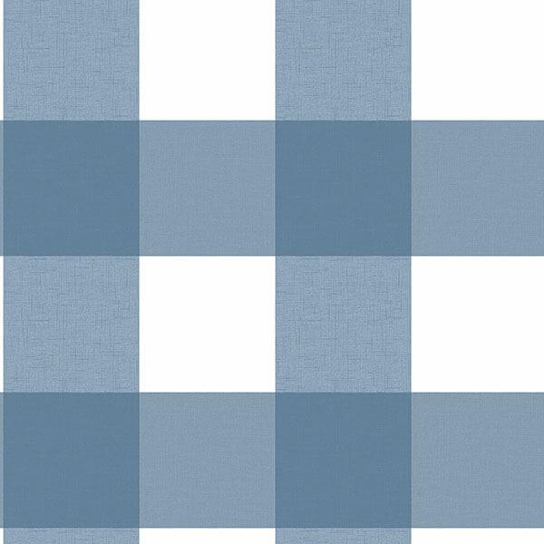 amos-blue-gingham-wallpaper-york-wallcoverings-3115-12533 - York Wallcoverings Papel pintado