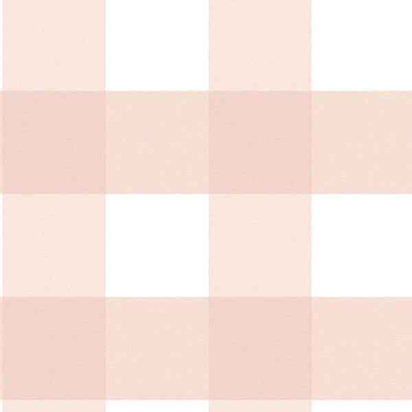 Amos Light Pink Gingham Wallpaper - York Wallcoverings - 3115-12534