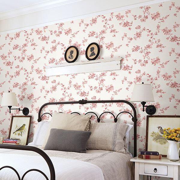 cyrus-rose-festive-floral-wallpaper-york-wallcoverings-3115-24483 - York Wallcoverings Papel pintado