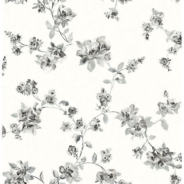 cyrus-black-festive-floral-wallpaper-york-wallcoverings-3115-24482 - York Wallcoverings Papel pintado