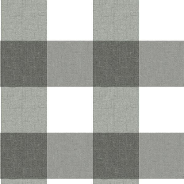 amos-black-gingham-wallpaper-york-wallcoverings-3115-12532 - York Wallcoverings Papel pintado