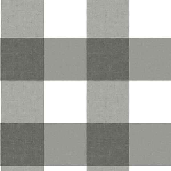 Amos Black Gingham Wallpaper - York Wallcoverings - 3115-12532 - York Wallcoverings Wallpaper