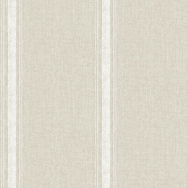 linette-light-grey-fabric-stripe-wallpaper-york-wallcoverings-3115-12463 - York Wallcoverings Papel pintado